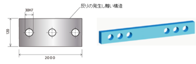 長尺ワークにおける反り防止のポイント