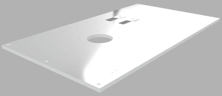 薄板・大物ベースプレート　TP340　純チタン2種　平面度・平行度0.05ミリ　穴ピッチ間精度±0.05ミリ